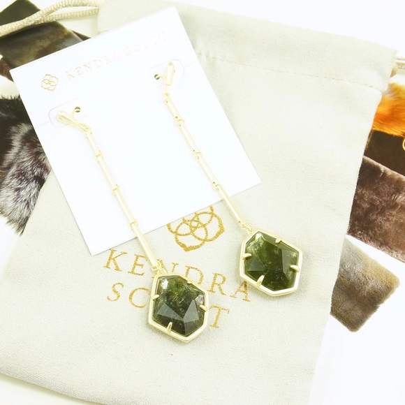 Kendra Scott Dax Rose Gold Earrings in Sable Mica main image 0